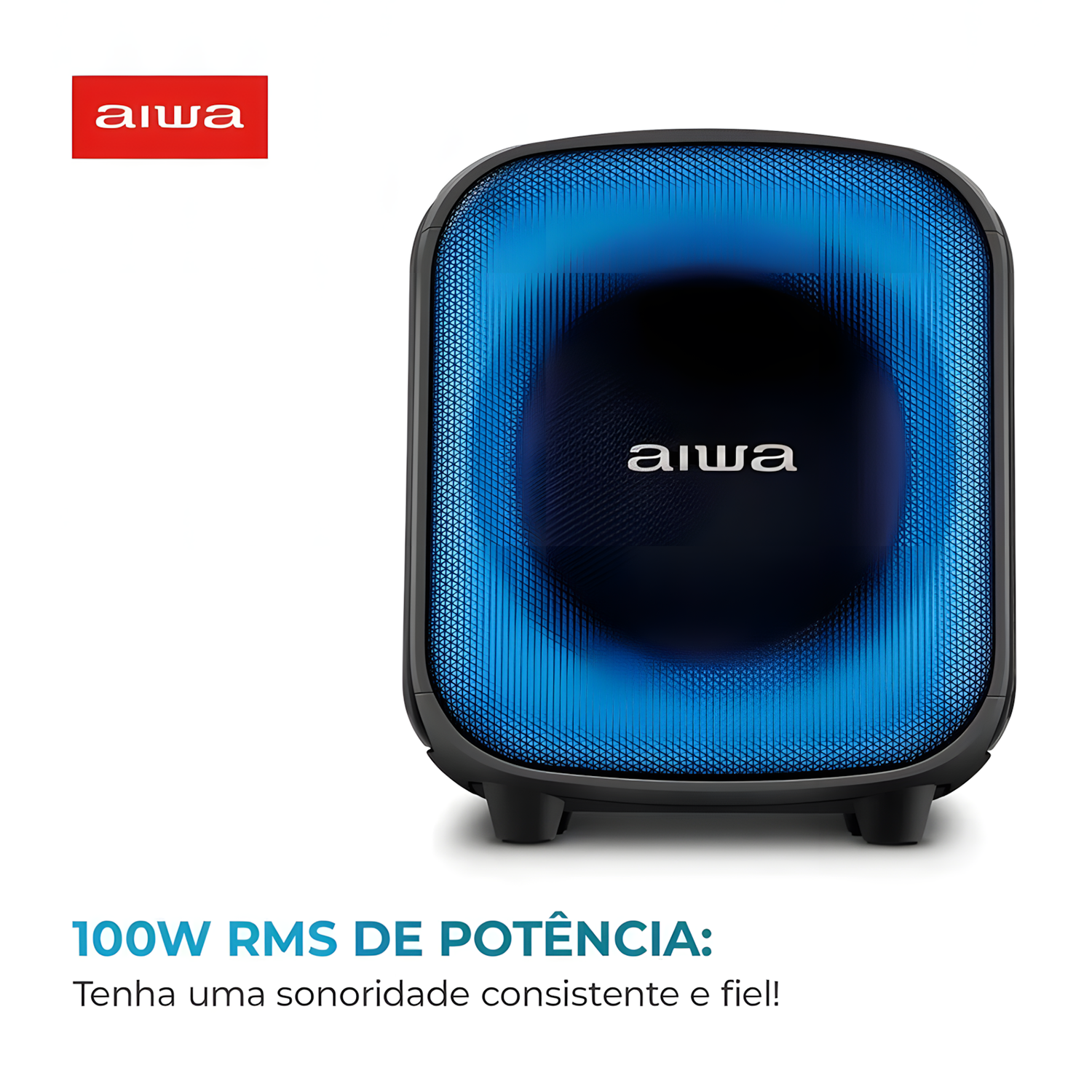 Caixa De Som Amplificada Aiwa Party Box Awspb07 Bluetooth Caixa De Som Amplificada Aiwa Party Box Awspb07 Bluetooth